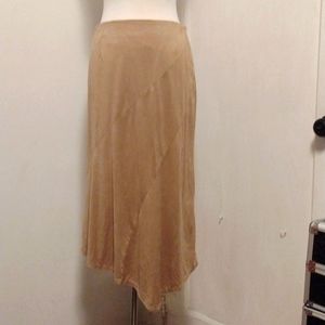 Vintage Think Tank Asymmetrical Faux Suede Skirt